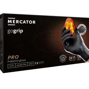 Нитрилни ръкавици MERCATOR GOGRIP за механици XL 50бр черни
