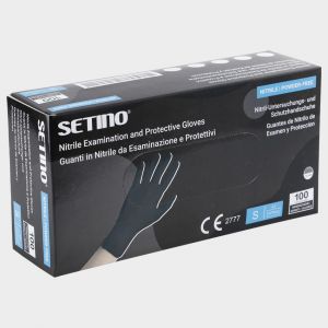 Еднократни ръкавици от нитрил XL SETINO NITRILE BLACK STRONG