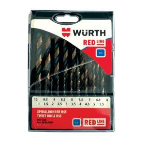 Свредла за метал HSS Red Line 19бр. ø1.0 - 10.0мм WÜRTH    
