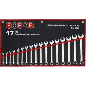 Ключове звездогаечни 6-22мм 75˚ к-т 17бр Force