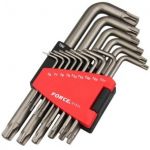 Шестограми Г-образни Torx удължени к-т (T6-T60) 15ч Force