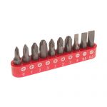 Накрайници прави и кръстати к-т 10бр 1/4'' RockForce