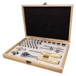 Гедоре 1/4'' к-т 38ч в дървена кутия ROCKFORCE  