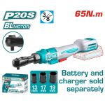 Акумулаторна тресчотка 3/8" 20V 65Nm 2.0Ah  без батерия и зарядно TOTAL Industrial